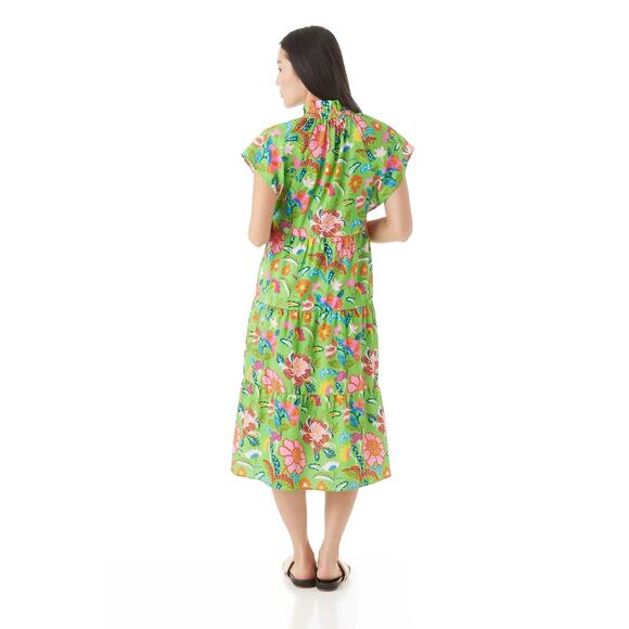 Crosby by Mollie Burch Watts Dress Botanical Garden Green Medium - Picture 2 of 8